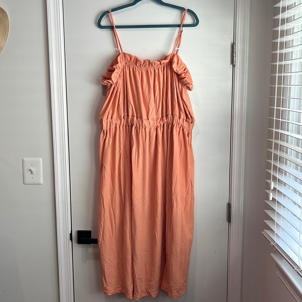 NWT H&M Peach Summer Dress with Adjustable Straps Size XXL